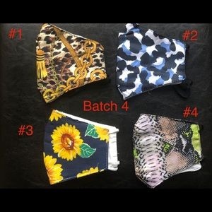 3 pcs of flower pattern face masks